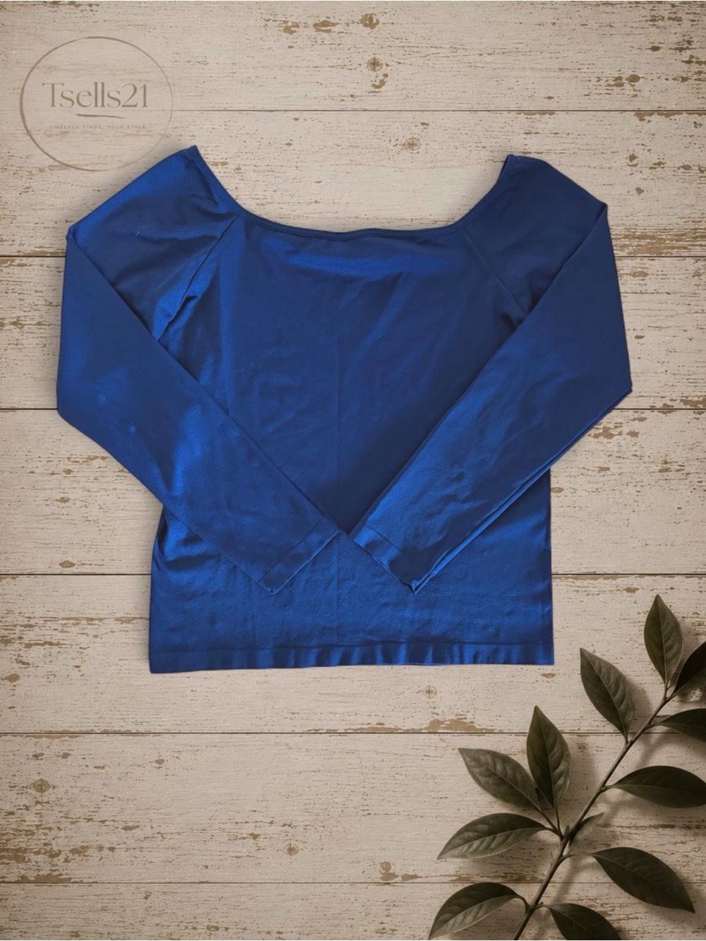 Venus Navy Blue Off-The-Shoulder Top - Size M